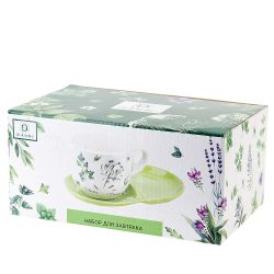 Набор для завтрака: чашка и блюдце " " 23*15*10,5см. v=500мл. (керамика)