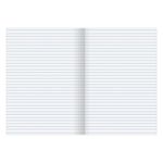 Тетрадь бумвинил, А4, 96 л., скоба, офсет №1, линия, STAFF, СИНИЙ, 403411