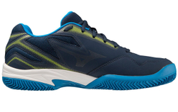 Мужские кроссовки теннисные Mizuno Break Shot 4 CC - dress blue/jet blue/sulphur spring