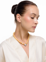 Колье "Autumn Heart Yellow" Silver