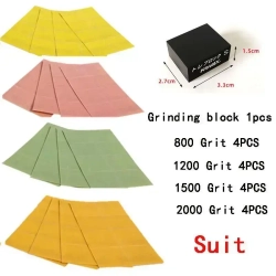 Абразивный лист KOVAX Tolecut клейкий (29х35 мм. х 8 шт.) 4 видов от K800 до K2000 по 4 листа каждого + шлифблок Toleblock S