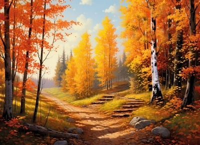 ЗОЛОТАЯ ОСЕНЬ фон неопреновый