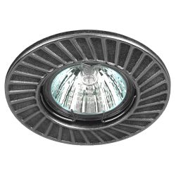 ST6 CH/BK Светильник ЭРА штампованный MR16,12V/220V, 50W черный/хром | Штампованные встраиваемые светильники