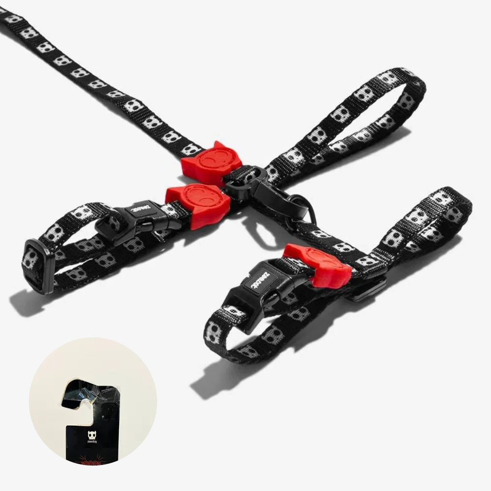 Шлейка+поводок SKULL 2.0 Zee.Cat (повреждена упаковка)