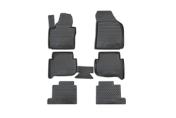 Коврики в салон для VW Touran (I) 2003-2010, (II) 2010-2015, 7 мест., 6 шт. (полиуретан, серые) NLC.51.20.211K