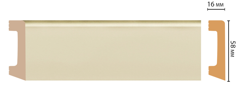 Плинтус  DM D234-61 (58*16*2400мм)