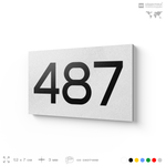 Номер на дверь 487, табличка на дверь для офиса, квартиры, кабинета, аудитории, склада, белая 120х70 мм, Айдентика Технолоджи