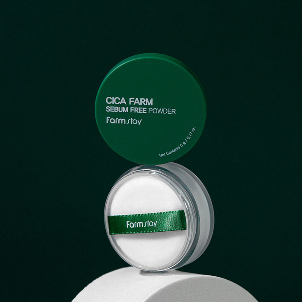 FarmStay Матирующая рассыпчатая пудра с центеллой азиатской - Cica Farm Sebum Free Powder, 5г