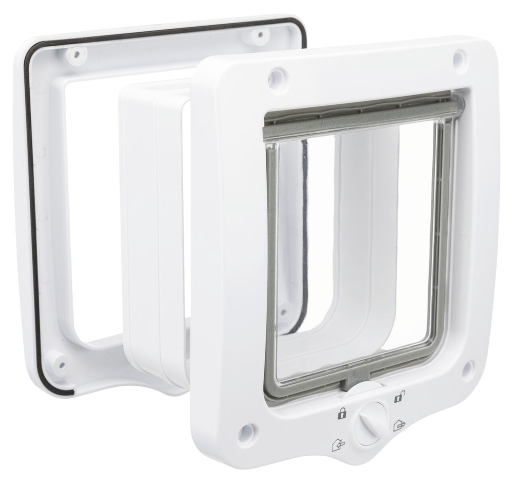Дверца в дверь Trixie Flap Door Door, для домашних животных, пластик, белая, 20x22 см