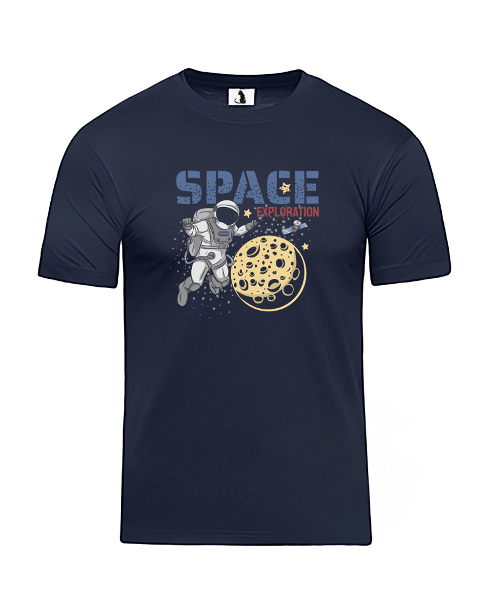 Футболка Space exploration классическая прямая темно-синяя