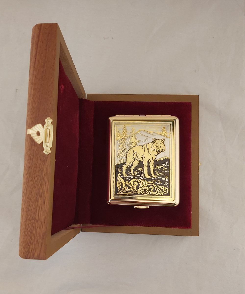 Портсигар "Волк" №1