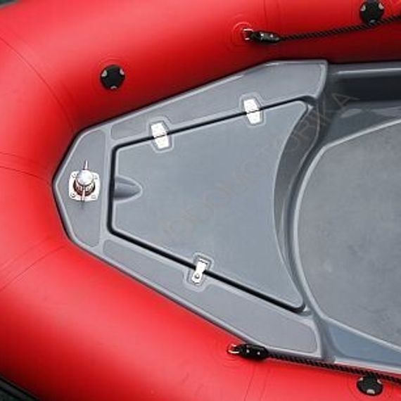 Лодка надувная ZODIAC PRO 420 ПВХ ( красно-серая )