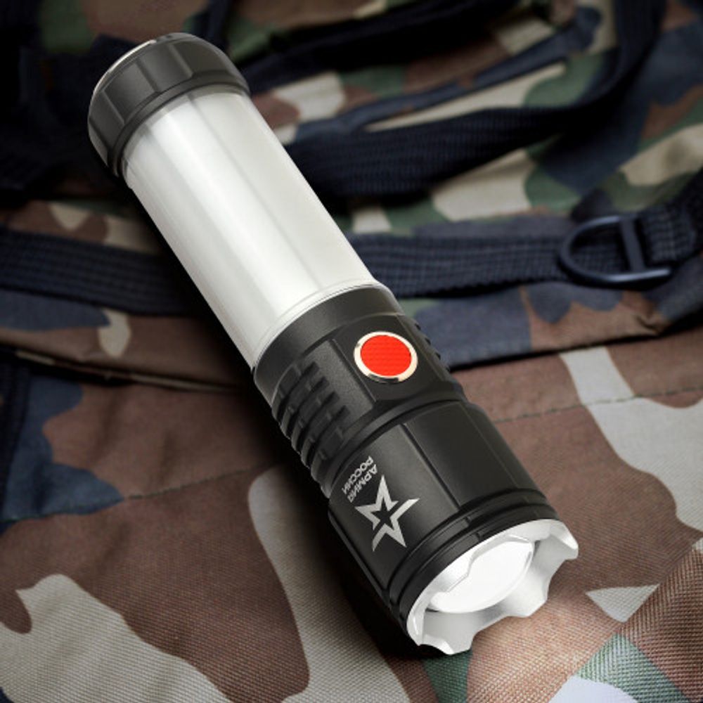 Светодиодный фонарь АРМИЯ РОССИИ MA-703 Тайфун ручной, аккумуляторный,10Вт, 6 режимов, Li аккумулятор, магнит, крючок