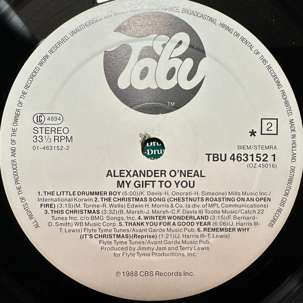 Alexander O'Neal - My Gift To You (Голландия 1985г.)