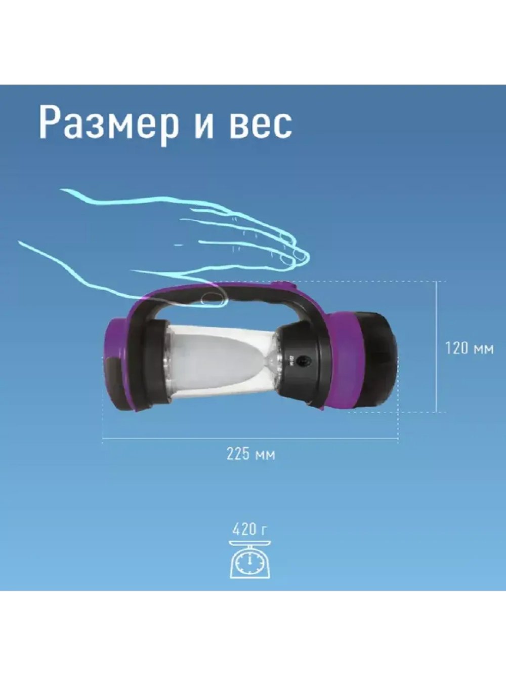 Фонарь-прожектор кемпинговый, аккумуляторный  2008М-LED