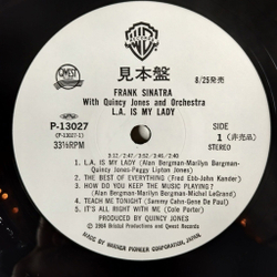 Винтажная виниловая пластинка LP Frank Sinatra With Quincy Jones And Orchestra L.A. Is My Lady (Japan 1984) (No Obi) (Promo)