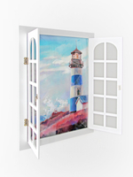 Панно со ставнями "Вид из окна" 37,5*49 см