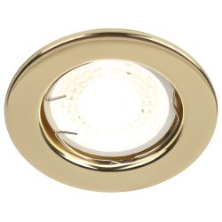 Светильник встраиваемый штампованный ЭРА ST1 GD под лампу MR16 GU5.3 золото | Штампованные встраиваемые светильники