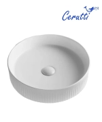 Раковина CR8010 накладная, белая, круглая 405х405х100 Ceruttispa
