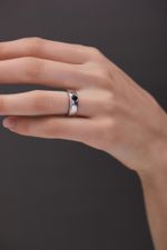 Кольцо Crystal Round с черной шпинелью