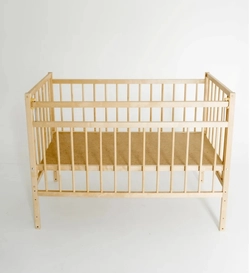 Кроватка детская Промтекс Мини ПЛК натуральный колесо