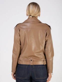 Кожаная куртка демисезонная косуха оверсайз