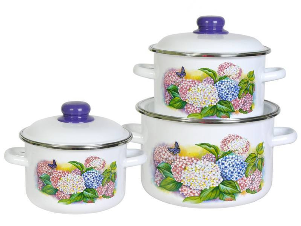 Набор кастрюль "Сирень" №19