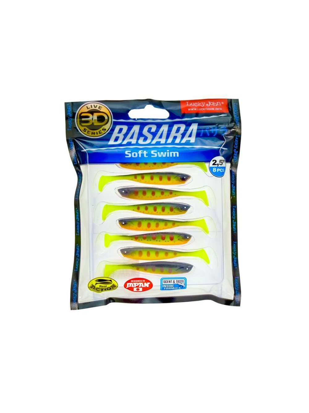 Виброхвосты LJ 3D Series BASARA SOFT SWIM 6.0in (15,24)/PG03 3 шт. в упак.