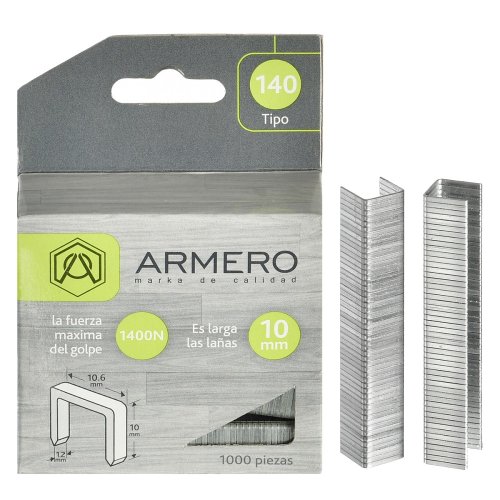 Скобы для степлера ARMERO тип 140, 10мм     A312/012