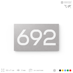 Номер на дверь 692, табличка на дверь для офиса, квартиры, кабинета, аудитории, склада, серая 120х70 мм, Айдентика Технолоджи