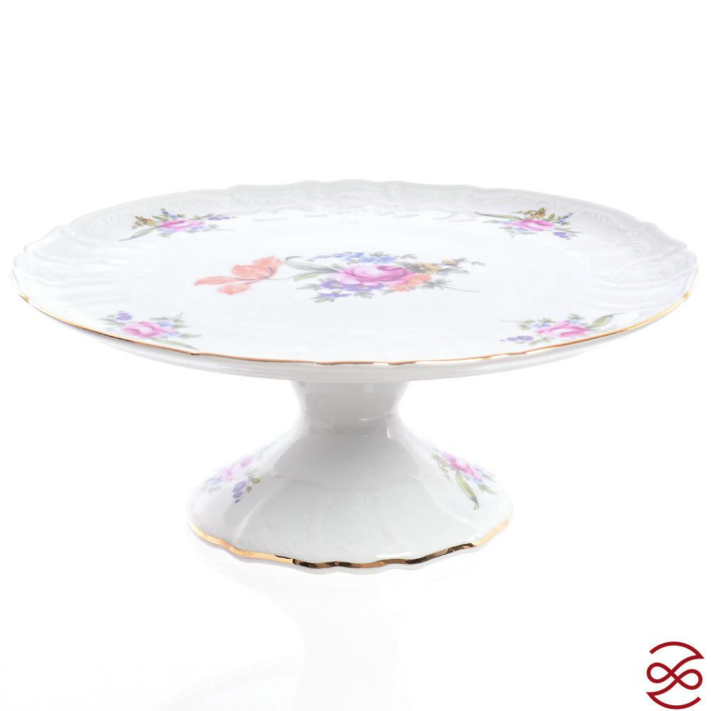 Тарелка для торта на ножке Bernadotte Полевой цветок 32 см