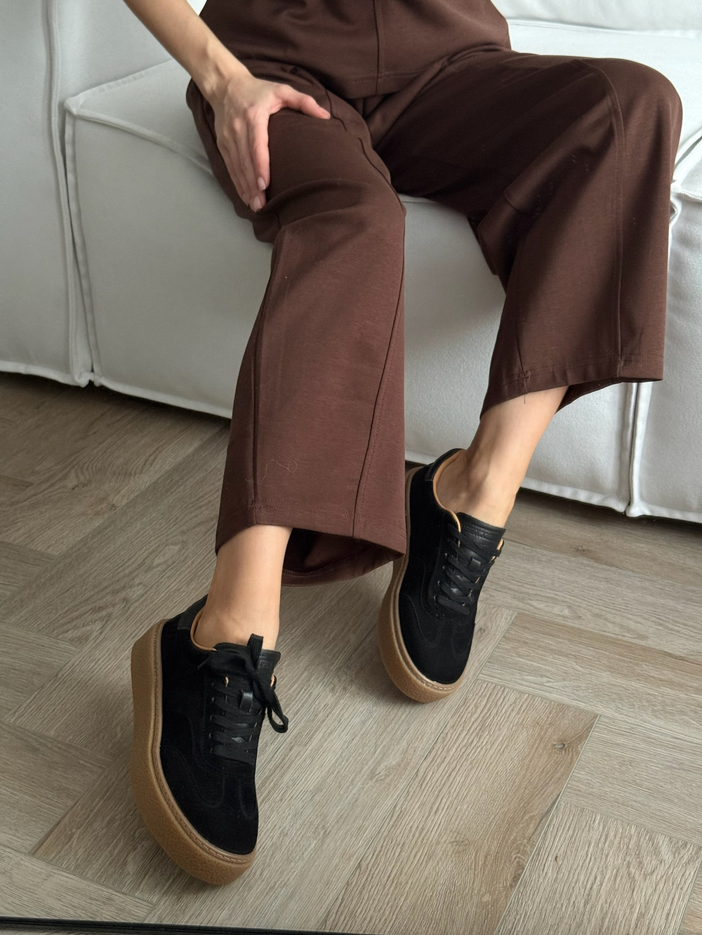 Кеды из натуральной замши