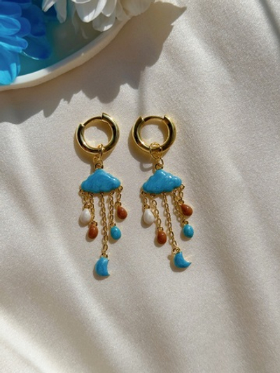 Серьги Лазурные облака