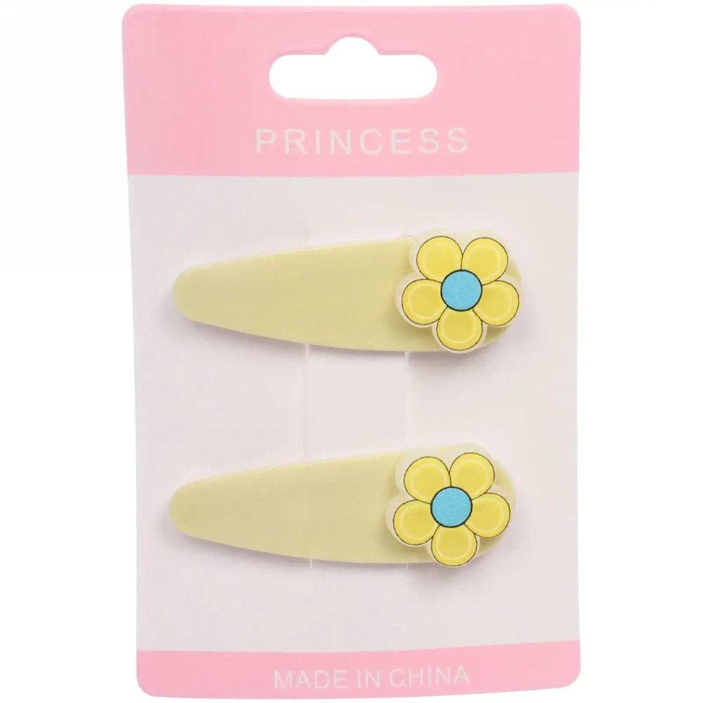 Зажимы для волос детские 2шт «Happy smile», ромашка, микс 4 цвета, 5*2см