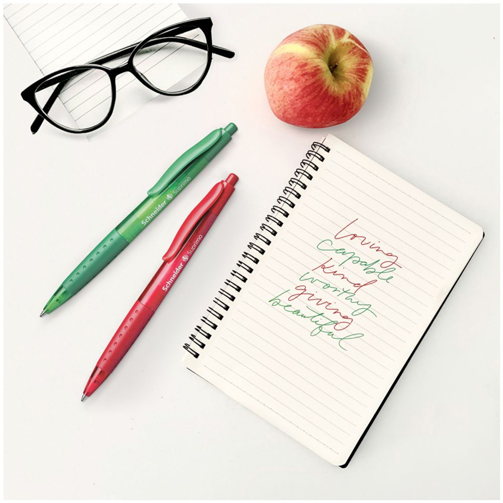 Ручка шариковая автоматическая Schneider "Suprimo" красная, 1,0мм, грип, 1шт