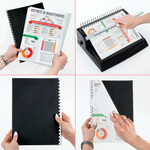 Обложка для переплета BRAUBERG, А4, картон под кожу, 230 гр, черная