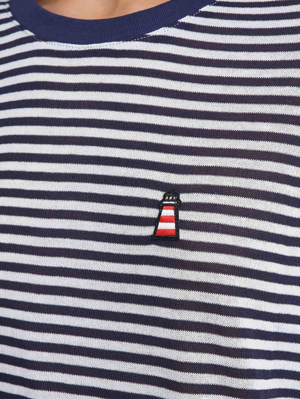 Футболка Kefirmaykifer В Полоску бело-синяя