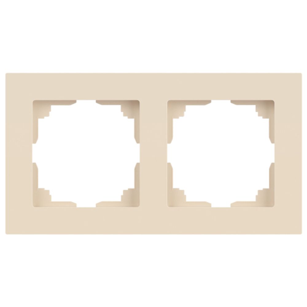 Рамка для розеток и выключателей Intro Accent 6-502-02 на 2 поста, СУ, слоновая кость | Intro