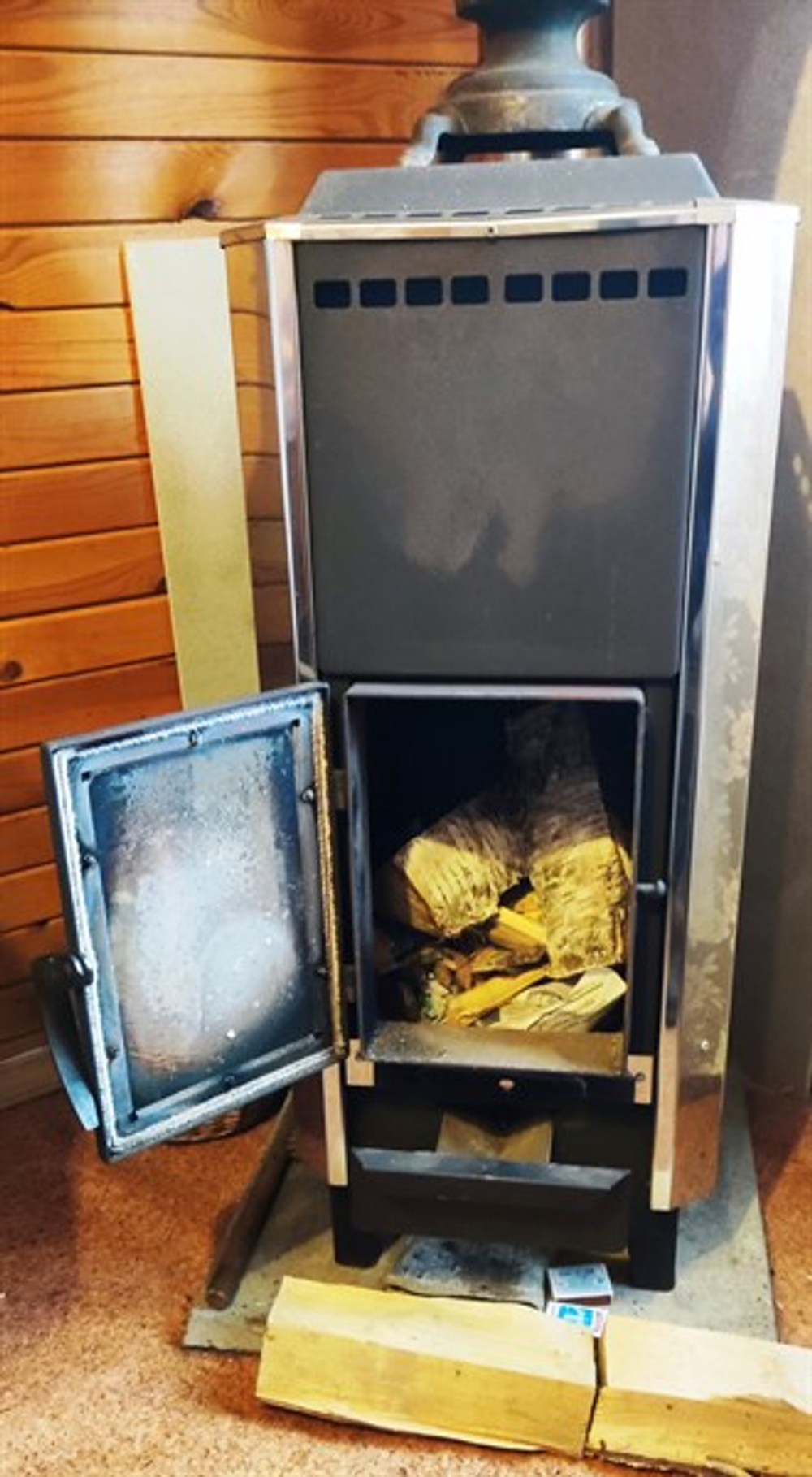 Отопительная печь Вертикаль металлика