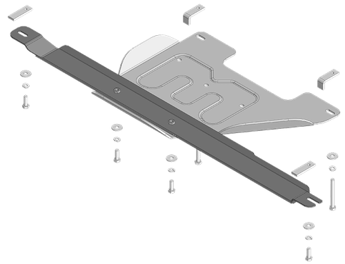 защита разд. коробки. 5 мм, Алюминий. для Toyota Land Cruiser Prado 250 2023-н.в., Motodor.32534
