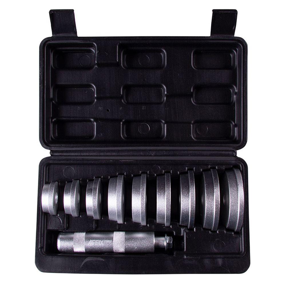 AFFIX (AF10020011C) Набор оправок алюминиевых для подшипников, 39,5-81 мм, кейс, 10 предметов