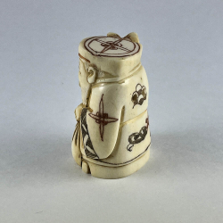 Статуэтка нэцкэ Дзюродзин с посохом и мешком риса