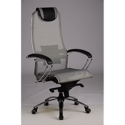 Эргономичное офисное кресло "SAMURAI S1" (серая сетка), Метта, г.Уфа