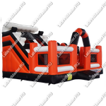 Коммерческий батут "Белый клык" с механизированной головой, 6*5*4 м черно-оранжевый