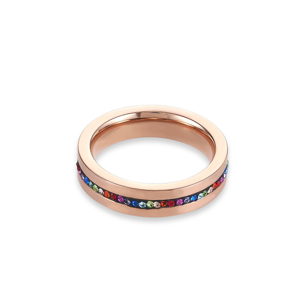 Кольцо Coeur de Lion 0226/40-1500 56 цвет мультиколор, золотой