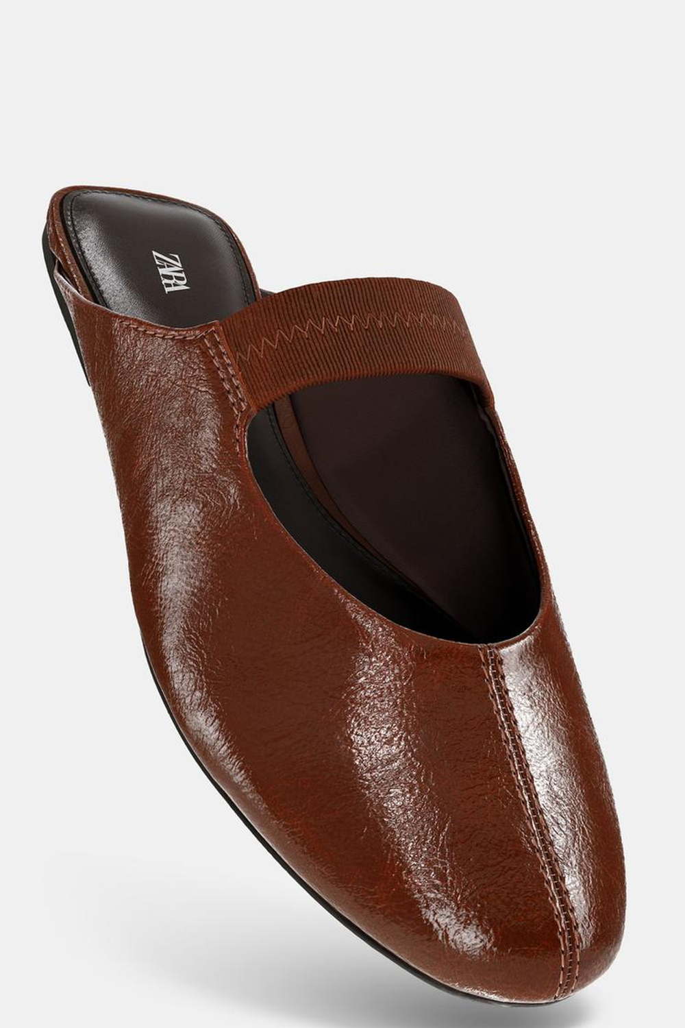 ZARA БАЛЕТКИ-МЮЛИ, КОРИЧНЕВЫЙ