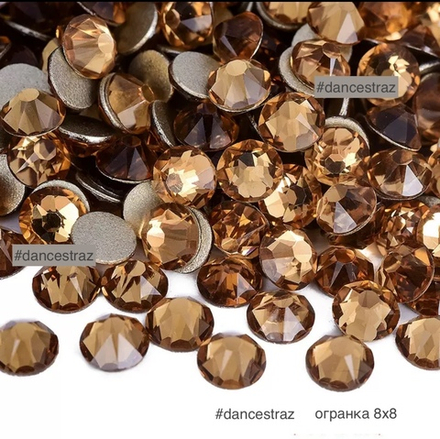 Стразы клеевые, Light Colorado Topaz 8*8, P18, SS20, 1440, (F2)