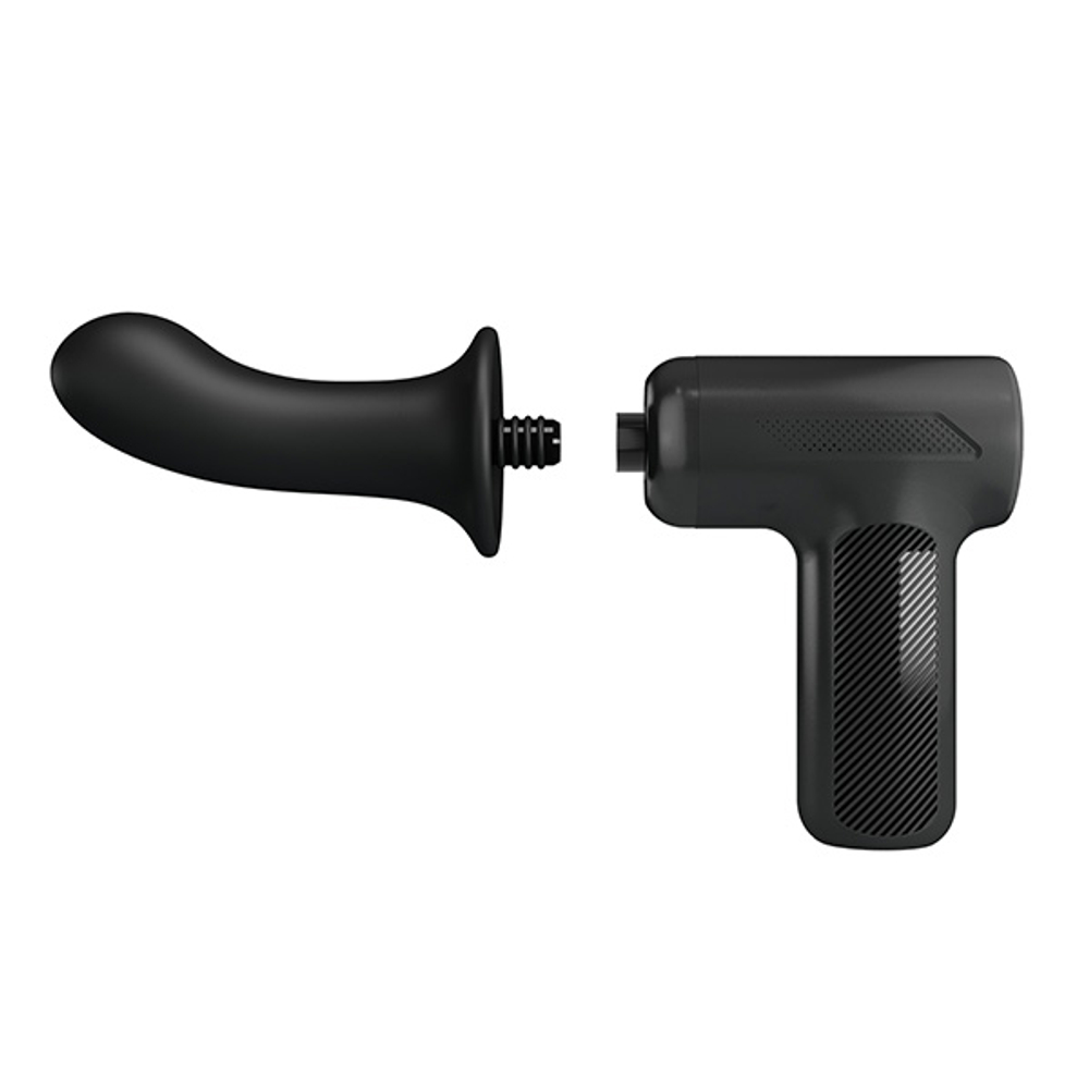 Вибромассажёр с поступательными движениями Pretty Love DJ Doctor Thrusting Super Powerful Gun Massage Black BW-055029