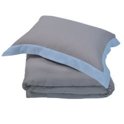 Постельное белье 2 спальное евро L'appartement Hampton дым-голубое