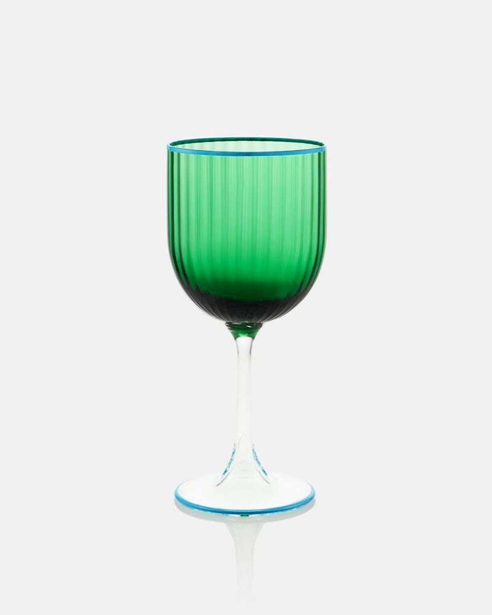Набор бокалов Aquazzura Striped Emerald/Turquoise, 300 мл (2 шт.)